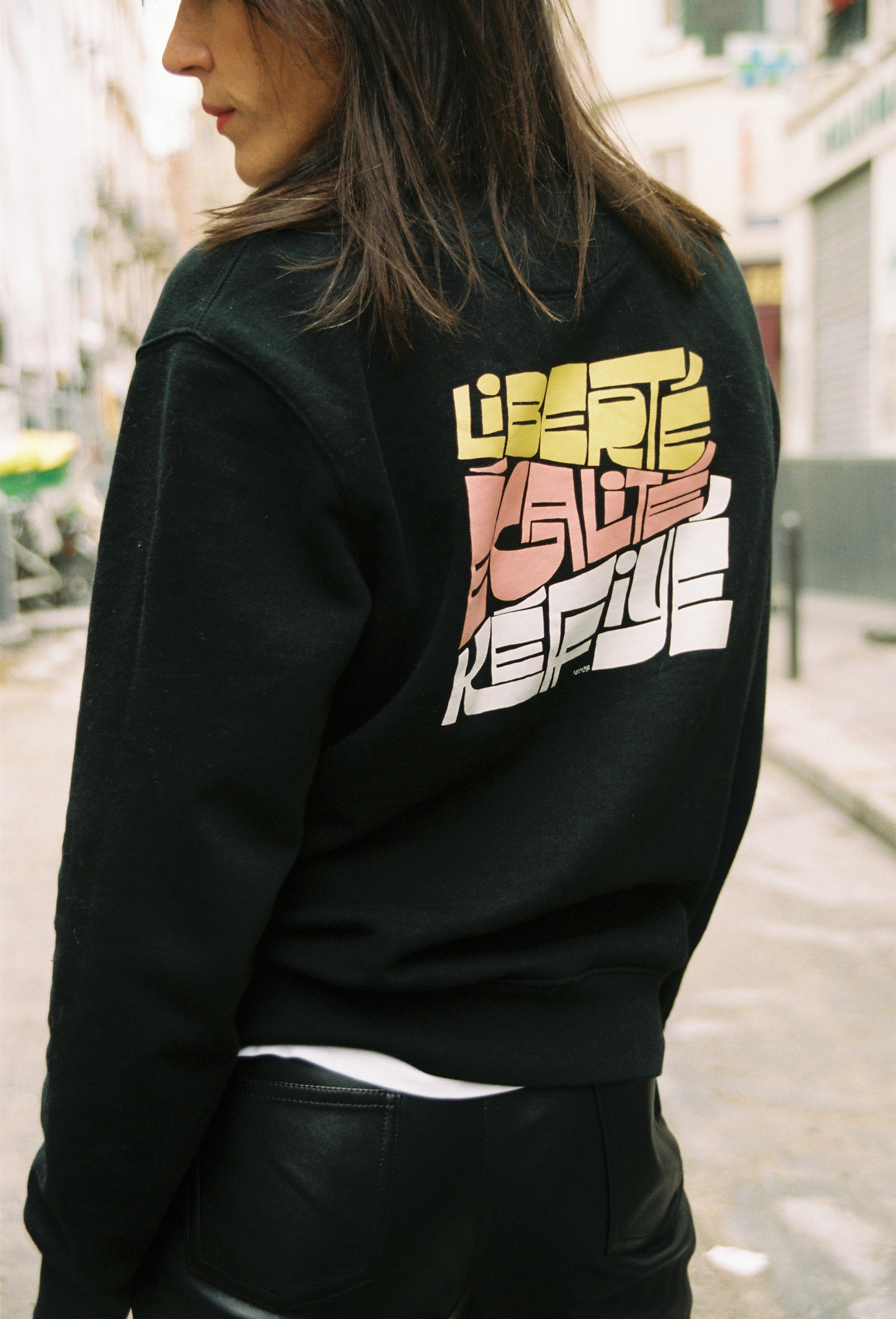 SWEAT SHIRT UNISEXE NOIR COLLAB NAJIR EL MIR