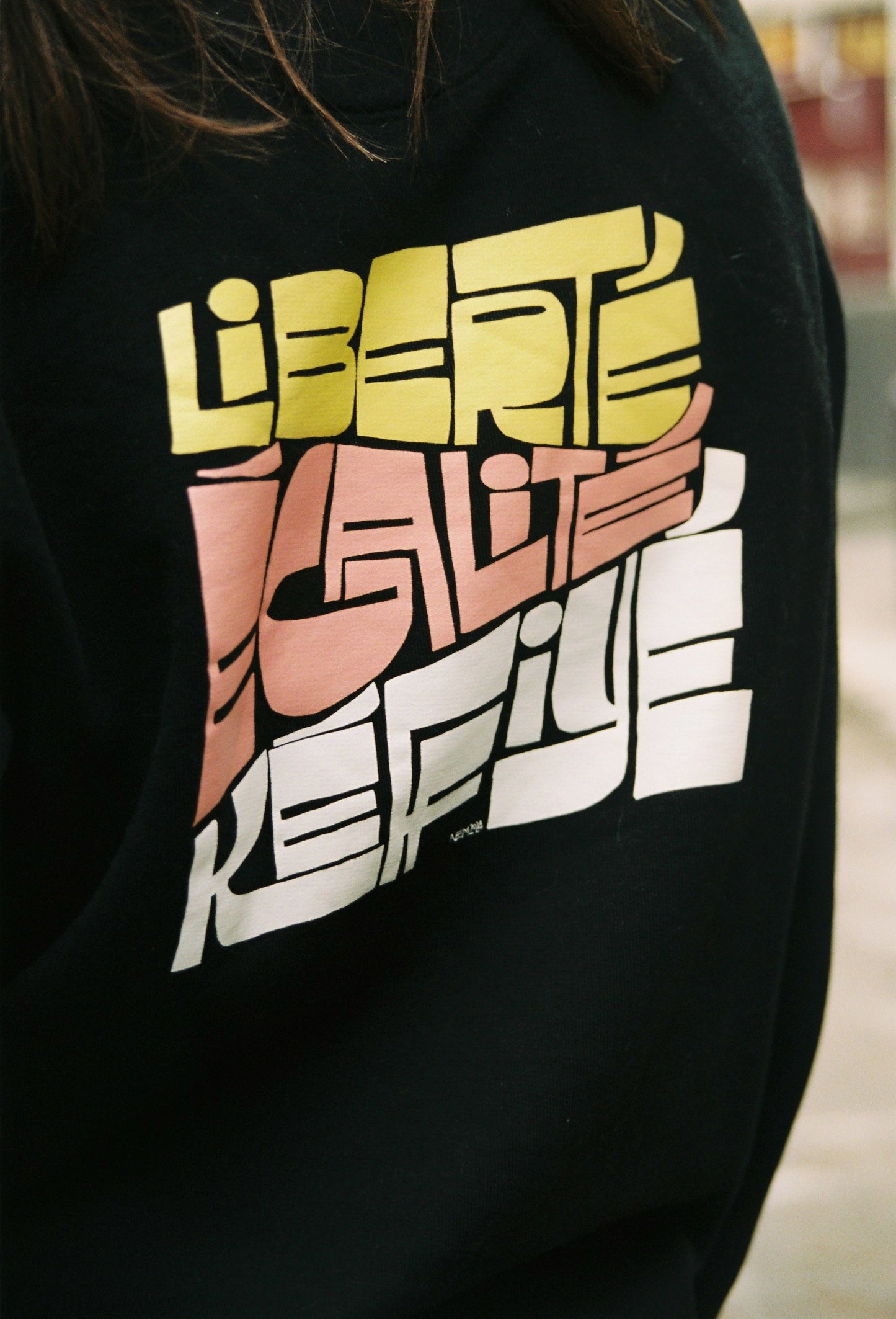SWEAT SHIRT UNISEXE NOIR COLLAB NAJIR EL MIR