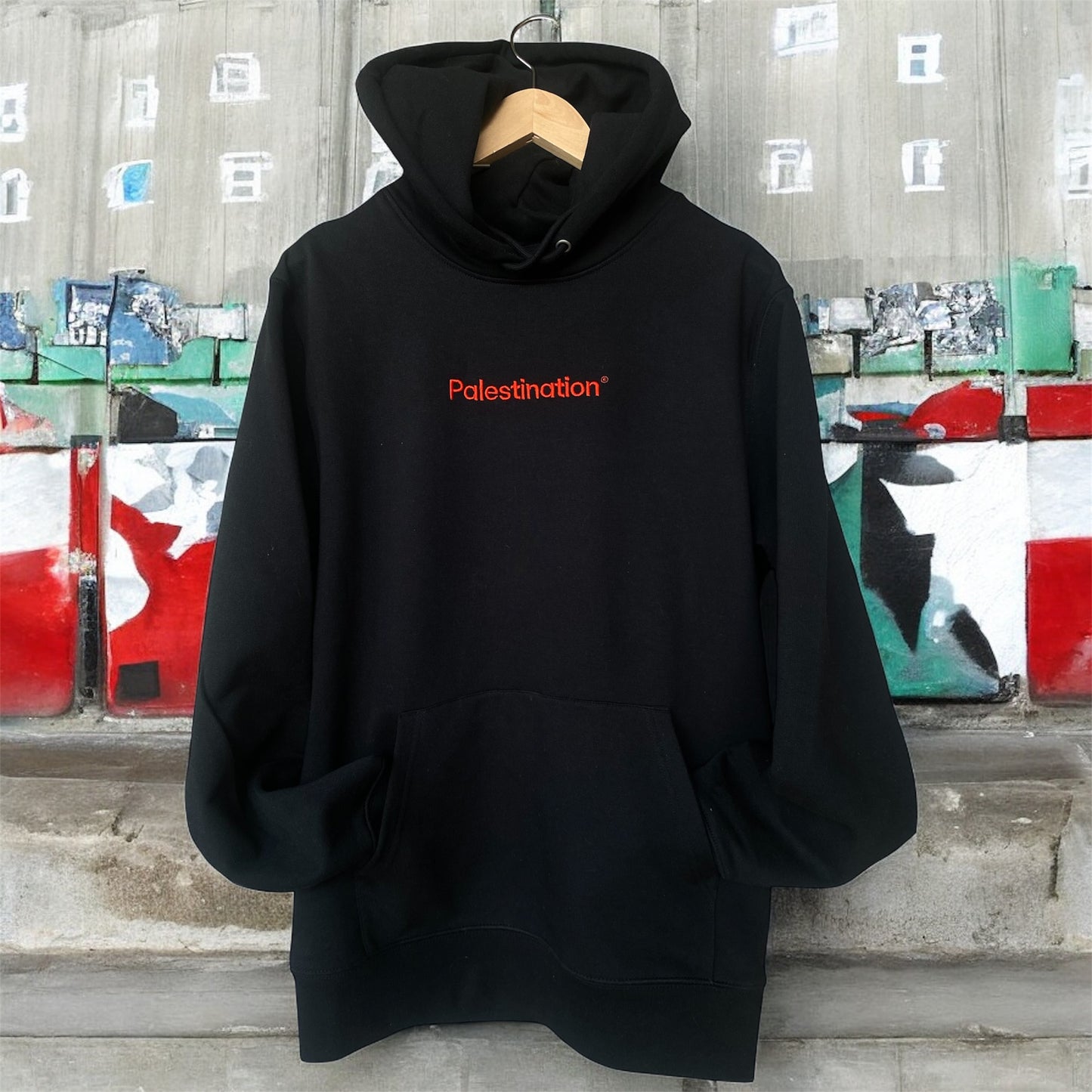 HOODIE UNISEXE "PALESTINATION" BRODERIE