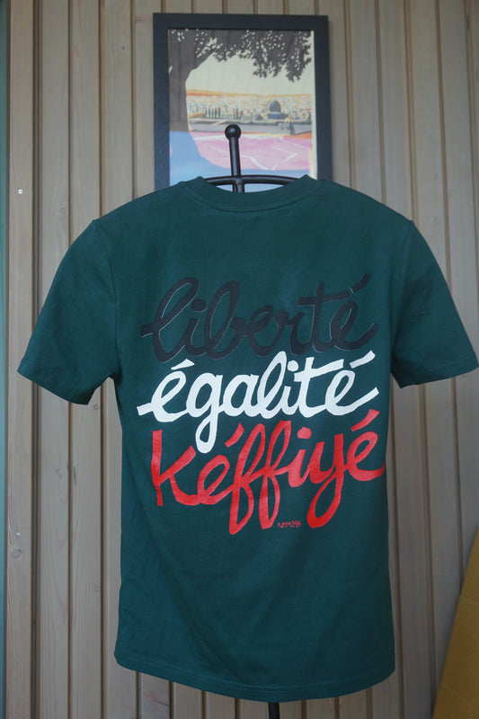 T-SHIRT VERT MANCHES COURTES COLLAB X NAJI EL MIR
